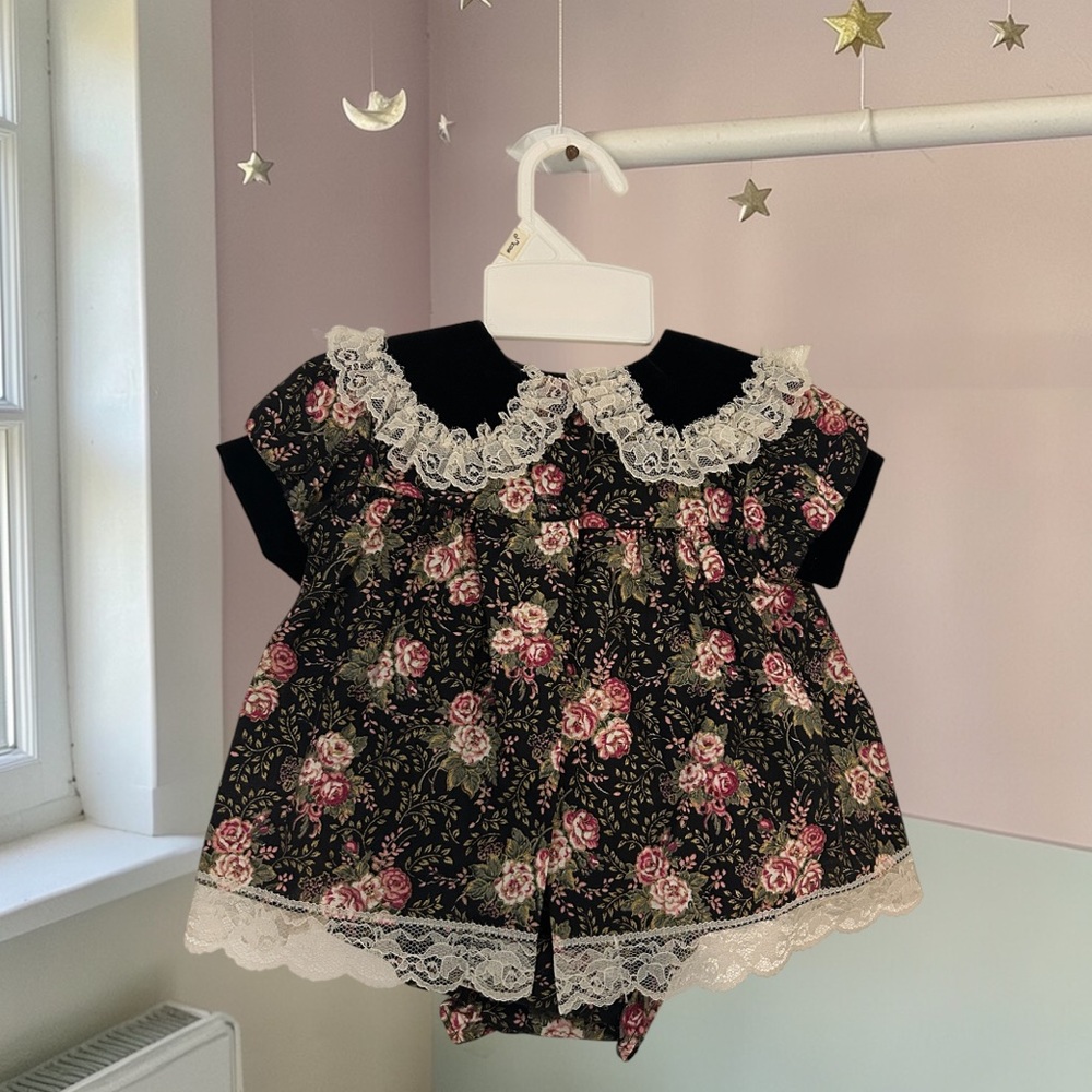 Vintage Allison Ann 2 Piece Baby Dress & Bloomers 0-3 M - Picture 4 of 15